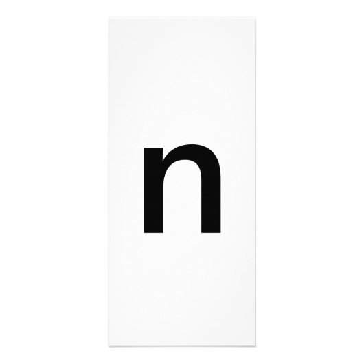 Alfabet Letter N Leren Onderwijs Kaart (Achterkant)