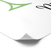 Alfabet letter N waterverf Lavendel Eucalyptus Poster (Hoek)