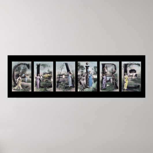  alfabet letter Name Art CLAIRE Poster (Voorkant)