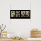 alfabet Letter Name Art Poster (Keuken)