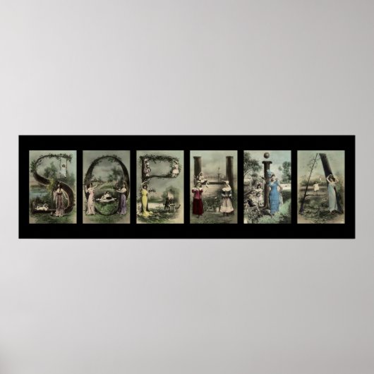 alfabet Letter Name Art Poster (Voorkant)
