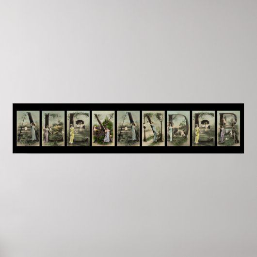  alfabet Letter Name Art Poster (Voorkant)