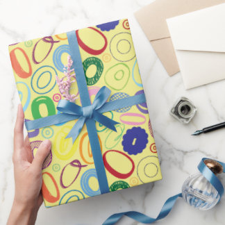 Alfabet Letter O Inpakpapier - Geel