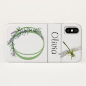 Alfabet letter O Lavendel Eucalyptus Dragonfly Case-Mate iPhone Case (Achterkant (horizontaal))