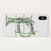 Alfabet letter P, waterverf Lavendel Dragonfly Case-Mate iPhone Case (Achterkant (horizontaal))