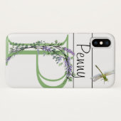 Alfabet letter P, waterverf Lavendel Dragonfly Case-Mate iPhone Case (Achterkant (horizontaal))
