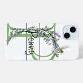 Alfabet letter P, waterverf Lavendel Dragonfly Case-Mate iPhone Case (Achterkant (horizontaal))