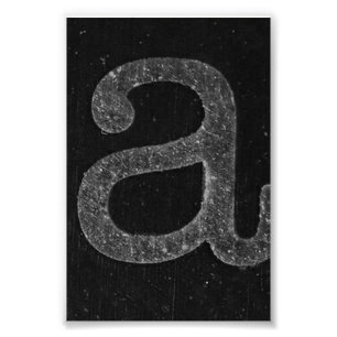 Alfabet Letter Photography A11 Black & White 4x6 Foto Afdruk