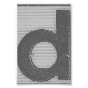 Alfabet Letter Photography D2 Black en White 4x6 Foto Afdruk