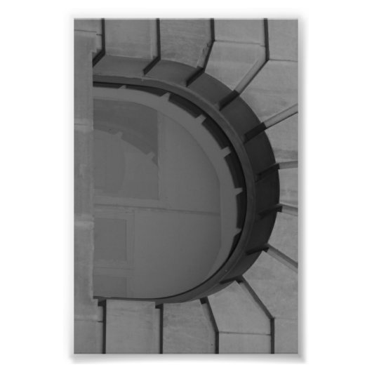 Alfabet Letter Photography D7 Black en White 4x6 Foto Afdruk (Voorkant)