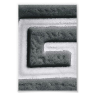 Alfabet Letter Photography G2 Black en White 4x6 Foto Afdruk