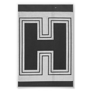 Alfabet Letter Photography H3 Black en White 4x6 Foto Afdruk