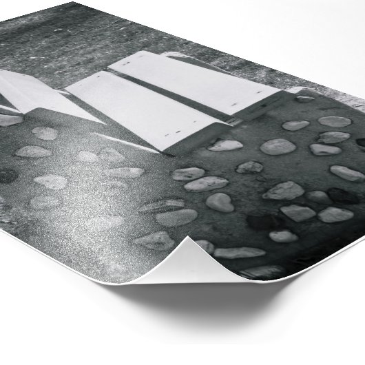 Alfabet Letter Photography L1 Black en White 4x6 Foto Afdruk (Hoek)