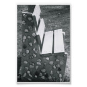 Alfabet Letter Photography L1 Black en White 4x6 Foto Afdruk (Voorkant)