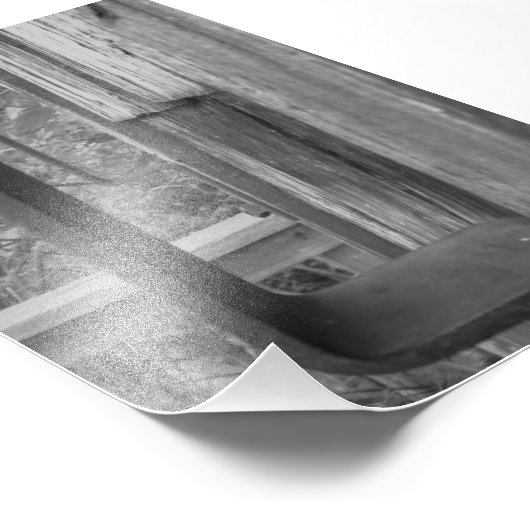 Alfabet Letter Photography L6 Black en White 4x6 Foto Afdruk (Hoek)