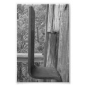 Alfabet Letter Photography L6 Black en White 4x6 Foto Afdruk (Voorkant)