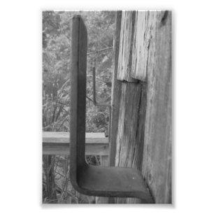 Alfabet Letter Photography L6 Black en White 4x6 Foto Afdruk