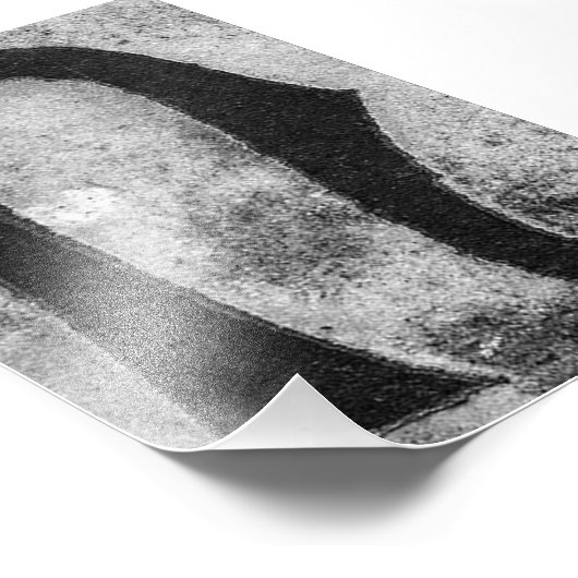 Alfabet Letter Photography N3 Black en White 4x6 Foto Afdruk (Hoek)