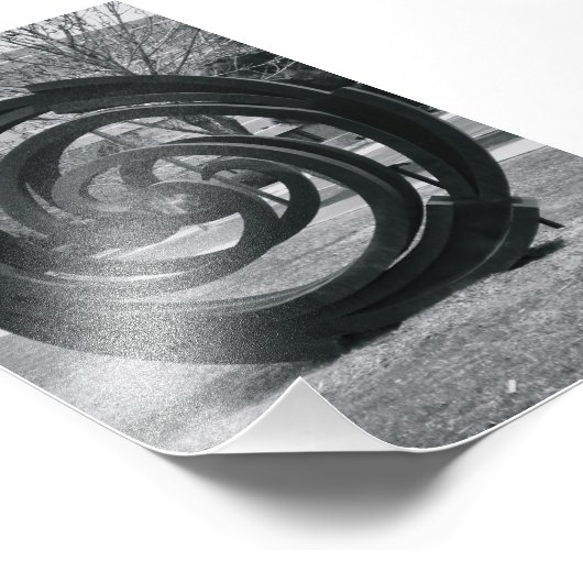 Alfabet Letter Photography O7 Black en White 4x6 Foto Afdruk (Hoek)