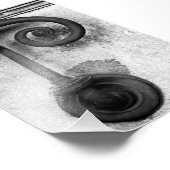 Alfabet Letter Photography P4 Black en White 4x6 Foto Afdruk (Hoek)