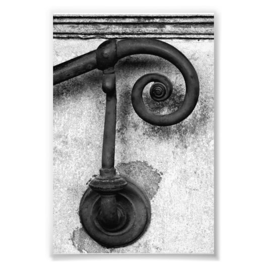 Alfabet Letter Photography P4 Black en White 4x6 Foto Afdruk (Voorkant)