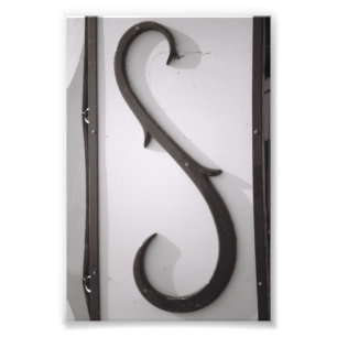 Alfabet Letter Photography S1 Black en White 4x6 Foto Afdruk