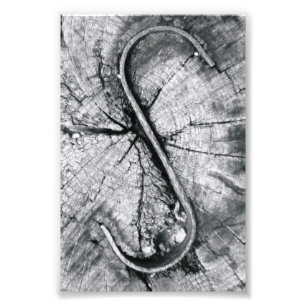Alfabet Letter Photography S2 Black en White 4x6 Foto Afdruk