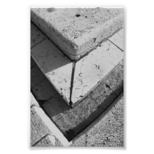 Alfabet Letter Photography V6 Black en White 4x6 Foto Afdruk