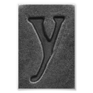 Alfabet Letter Photography Y6 Black en White 4x6 Foto Afdruk