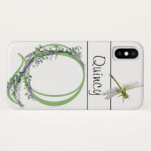 Alfabet letter Q Lavendel Eucalyptus Dragonfly Case-Mate iPhone Case (Achterkant (horizontaal))