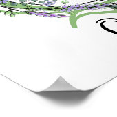 Alfabet letter Q Lavendel Eucalyptus kwekerij Poster (Hoek)