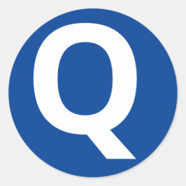 Alfabet letter "Q" Sticker
