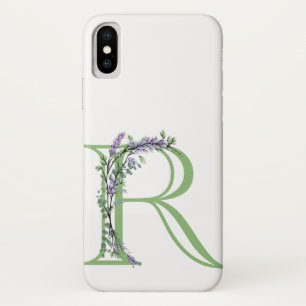 Alfabet letter R waterverf Lavendel Eucalyptus Case-Mate iPhone Case