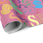 Alfabet Letter S Inpakpapier - Roze (Rol Hoek)