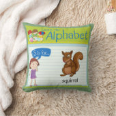 Alfabet letter S voor eekhoorn personaliseren Kussen (Deken)