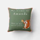 Alfabet letter S voor eekhoorn personaliseren Kussen (Achterkant)