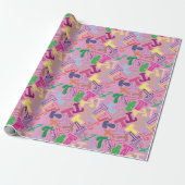 Alfabet Letter T Inpakpapier - Roze (Uitgerold)