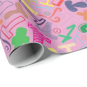 Alfabet Letter T Inpakpapier - Roze (Rol Hoek)