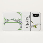 Alfabet letter T Lavendel Eucalyptus Dragonfly Case-Mate iPhone Case (Achterkant (horizontaal))