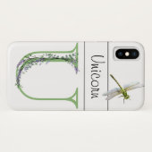 Alfabet letter U Lavendel Eucalyptus Dragonfly Case-Mate iPhone Case (Achterkant (horizontaal))