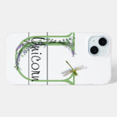 Alfabet letter U, waterverf Lavendel Dragonfly Case-Mate iPhone Case (Achterkant (horizontaal))