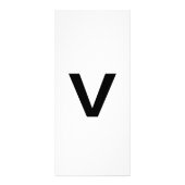 Alfabet Letter V Learning Education Kaart (Achterkant)