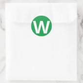 Alfabet letter "W" Sticker (Tas)