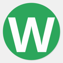 Alfabet letter "W" Sticker