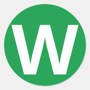 Alfabet letter "W" Sticker
