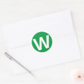 Alfabet letter "W" Sticker (Envelop)