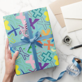 Alfabet Letter X Inpakpapier - Groen