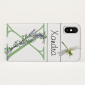Alfabet letter X Lavendel Eucalyptus Dragonfly Case-Mate iPhone Case (Achterkant (horizontaal))