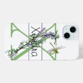Alfabet letter X, waterverf Lavendel Dragonfly Case-Mate iPhone Case (Achterkant (horizontaal))