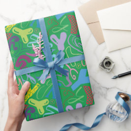 Alfabet Letter Y Inpakpapier - Groen